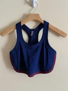 Free People Movement Women’s Navy Racerback Cross Design Sports Bra Size S - Picture 1 of 5
