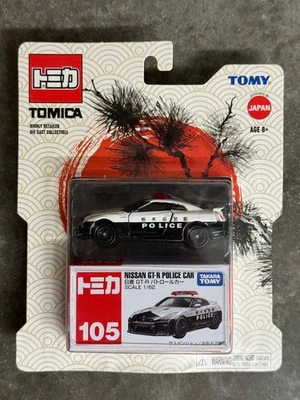 Tomica Tomy Nissan GT-R Police Car #105 Scale 1:62 Factory Sealed HTF 2019 - Image 1 of 2