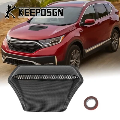 For Honda CR-V CARBON FIBER Hood Scoop Vents Cover Air Flow Intake Decorative - Image 1 of 4