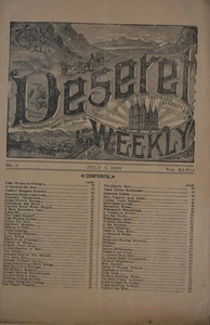 Antique Old West Original American History Salt Lake City Utah Newspaper 1893 - Picture 1 of 5