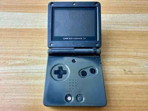 Nintendo Gameboy Advance SP AGS101 Onyx Black Handheld Console - Parts or Repair - Picture 1 of 10
