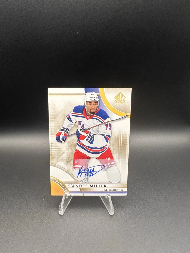 2023-24 UD SP Authentic K'Andre Miller Limited Auto #83 New York Rangers - Image 1 of 2