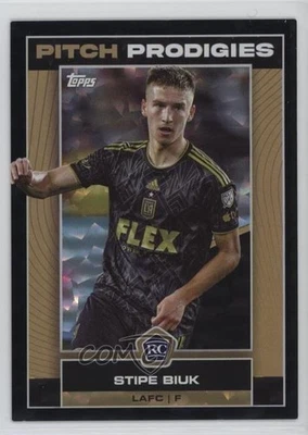 2023 Topps MLS Pitch Prodigies Retail Black Icy Foil Stipe Biuk #6 Rookie RC - Image 1 of 2