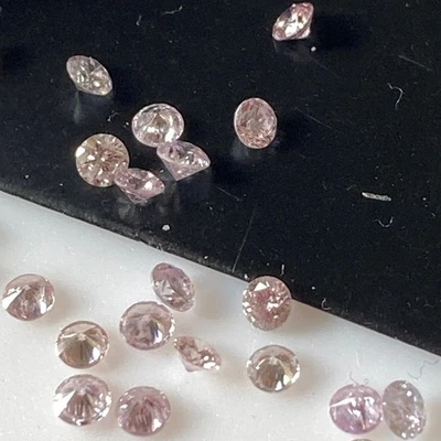 Natural Round Brilliant Cut Pink Color Diamond Melee Diamond Lot For Jewelry - Image 1 of 4