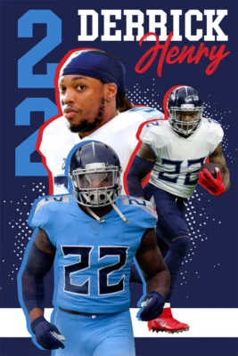 Derrick Henry Tennessee Titans Tractorcito Art Wall Room Poster - POSTER 20x30 - Image 1 of 4
