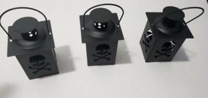 Lanterne per candele decorative portacandele in metallo nero - Foto 1 di 4