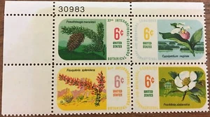 4 block 1969 Botanical Congress 6¢ postage stamps MNH Scott #1376-11379 - Picture 1 of 5