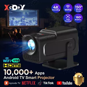 XGODY Android 11 HY320 Projector 4K Native 1080P Dual Wifi6 BT5.0 10000 Lumen AU - Picture 1 of 11