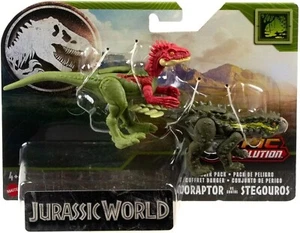 Jurassic World eoraptor vs stegouros Evolution Danger Pack dinosaurio - Imagen 1 de 9