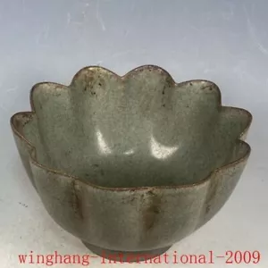 China Song ciotole ciotole ciotole ciotola coppa da tè ufficiale forno Ru squisita iscrizione porcellana - Foto 1 di 9