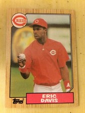 1987 Topps Eric Davis Reds Baseball Card #412 HOF High Grade