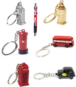 LONDON KEY RINGS KEY CHAINS SOUVENIRS KEY RINGS BIG BEN POST BOX TAXI LETTERBOX - Picture 1 of 1