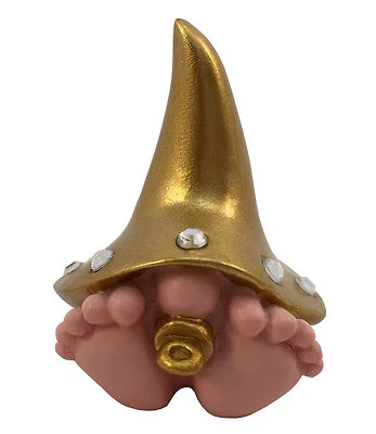 Miniature Baby Gnome Fairy Garden Figurine “Diva” – the Golden Baby Gnome - image 1 of 4