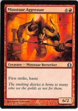 Minotaur Aggressor *PLAYSET* Magic MtG x4 Return to Ravnica SP