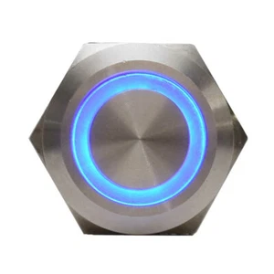 BEP Boat Push Button Switch | Montara ON/OFF Blue LED 12V 3/4 Inch - Picture 1 of 3