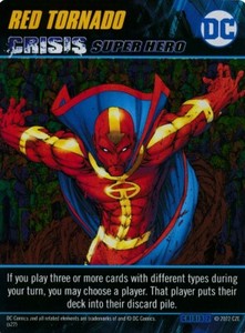 RED TORNADO DC Comics Deck Building Game Oversized FOIL card CRISIS 2