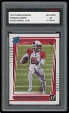 RONDALE MOORE 2021 PANINI DONRUSS 1ST GRADED 10 RATED ROOKIE CARD RC CARDINALS