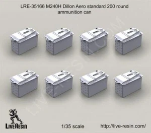 Juego de latas de municiones redondas Live Resin 1/35 M240H Dillon Aero Std 200 - LRE35166 - Imagen 1 de 1