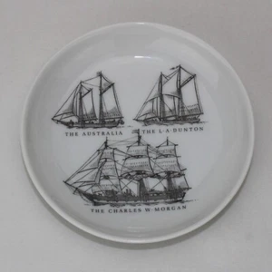 Collector Plate Gegr 1849 Uhlenhorst Mystic Seaport Ships 4" Diameter - Picture 1 of 9