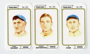 #2200062 Lote de tarjetas de cerveza mexicana HONUS WAGNER CHRISTY MATHEWSON TY COBB - Imagen 1 de 1