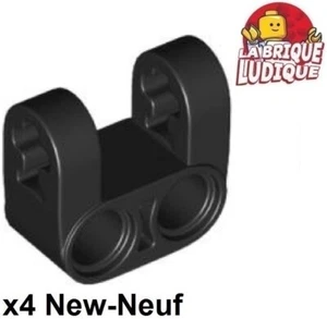 LEGO Technic 4x Stift Steckverbinder Perpendicular Double Split Renforcé Schwarz - Picture 1 of 1