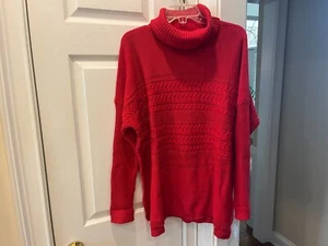 New Ladies Liz Claiborne Red Sweater, Size XL - Picture 1 of 4