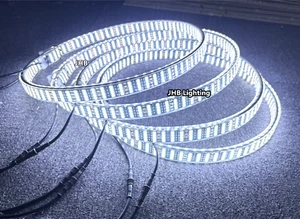 Set of (4) 17.5" QUAD ROW Double-Sided Strobes PURE WHITE LED Wheel Rim Lights - Bild 1 von 9