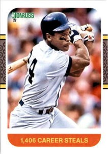 2021 Donruss Variations #247 Rickey Henderson  1987 Retro New York Yankees 