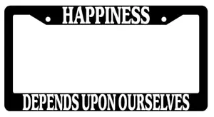 Black License Plate Frame Auto Accessory Happiness-Depends - Bild 1 von 1