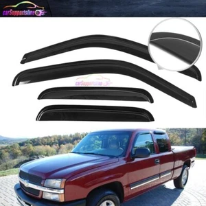 Fits For 99-06 Chevy Silverado Extended Cab Window Visor Shade Guard Deflectors - Picture 1 of 7