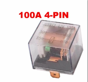 12V 100A Relay 4-Pins N.O. SPST Clear Shell Green LED Power Light - Picture 1 of 5