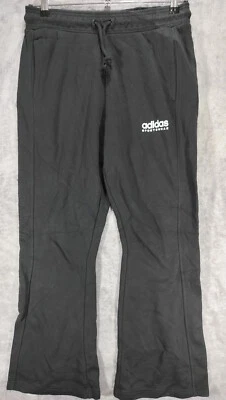 Adidas Sports Womens Joggers Large Black 16-18 Embroidered Print Logo All Szn - Image 1 of 4