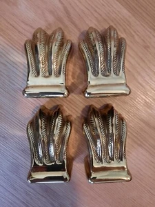 Vintage Brass Lot of 4 Lion Claw Table Lamp Feet Duncan Phyfe Style