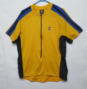 VTG Cannondale Adult XL Yellow 3/4 Zip Mesh Side Bicycle Cycling Jersey USA Made - Picture 1 of 11