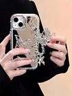 Mirror Butterfly Case For iPhone 15 14 Plus 13 12 mini 11 Pro Max Bracelet Cover
