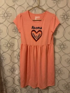 Girls Pink Ruffle Cap Sleeve Akoma Dress Hearts Black History Month XL (14/16) - Picture 1 of 4