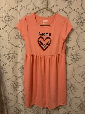 Girls Pink Ruffle Cap Sleeve Akoma Dress Hearts Black History Month XL (14/16) - Image 1 of 4