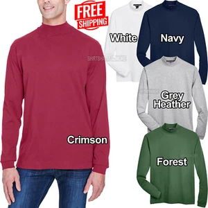 Mens Sueded Cotton Jersey Mock Turtleneck XS, S, M, L, XL, 2XL, 3XL, 4XL NEW! - Picture 1 of 7