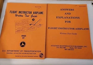 FAA Airplane FLIGHT INSTRUCTOR Written Test Guide 1977 Answers EA-AC 61-72A 72AG - Picture 1 of 3
