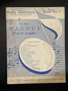 Music Selections Book Number 1 For The Magnus Chord Organ 1959 - Picture 1 of 5