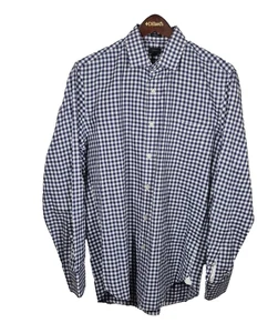 J Crew Ludlow Shirt Mens Extra Large Blue White Gingham Check Cotton Button Up - Picture 1 of 8