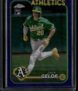 2024 Topps Chrome #282 Zack Gelof Purple Refractors #11/250 - Picture 1 of 2