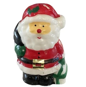 Vintage Christmas Santa Holding Presents Wax Candle 5" Unused Figural - Picture 1 of 11
