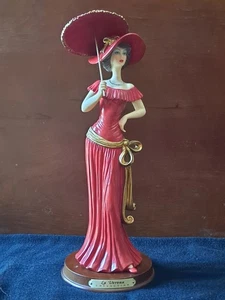 La Verona Collection Figur Dame im roten Kleid mit Schirm - Bild 1 von 15