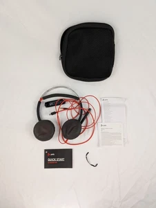 $39 Plantronics Blackwire 5220 Stereo USB Wired Headset Inline Controls Black - Picture 1 of 8