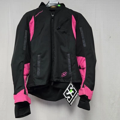 Speed & Strength Womens Spell Bound Jacket Black/Pink Large CLOSEOUT WAS $179.95 — 第 1/4 张图片
