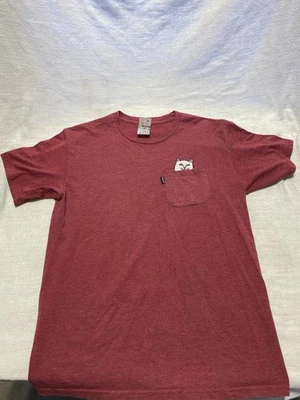RIPNDIP Lord Nermal Short Sleeve CAT Pocket Tee  Middle Finger T-Shirt  Sz Med - Image 1 of 4