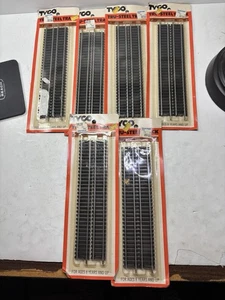 (6) Packs Tyco 9" Straight Track Tru-Steel Track HO Scale #417  4 pieces per pkg - Picture 1 of 6