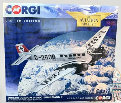 Corgi 1/72 Junkers Ju 52/3m Tri-Motor Transport - D-2600 "Immelmann II" 1936 AH - Image 1 of 4
