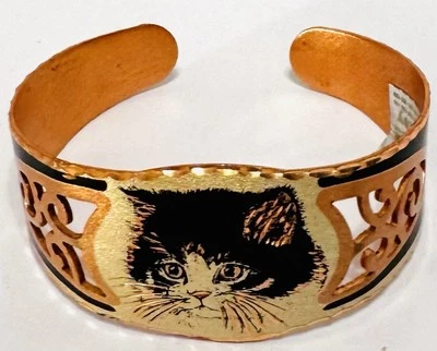 Pulsera Cobre Gato Negro Blanco Hecha en Turquía Foto 1 de 4
